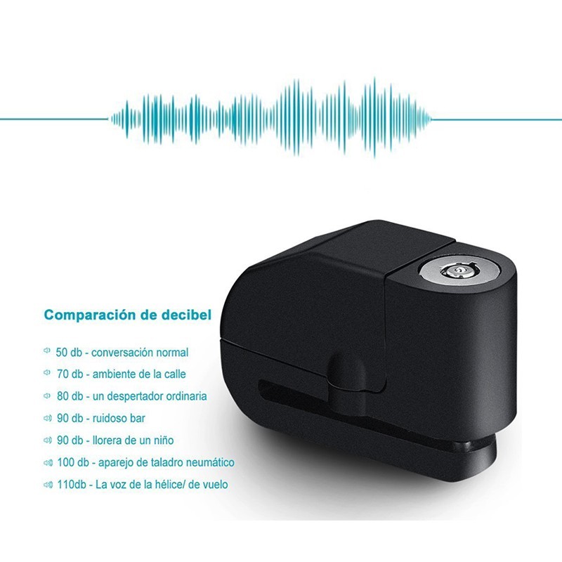 Miniatura 6 de Candado Freno De Disco Con Alarma 303